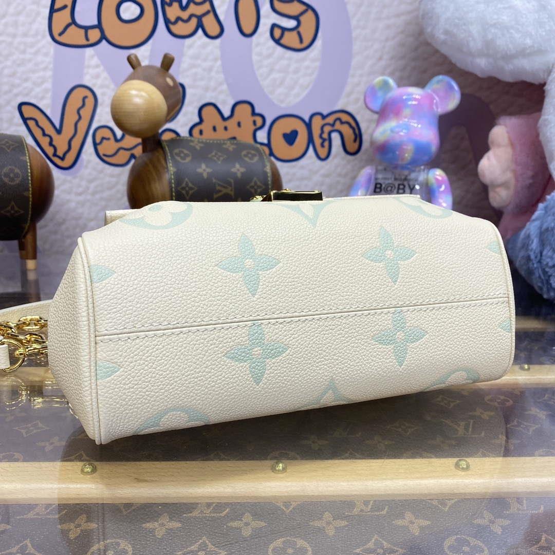 LV M46842 Louis Vuitton Favourite Bag bicolor Monogram Empreinte leather Green
