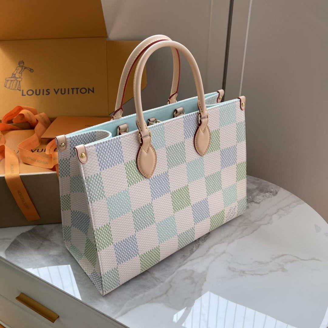 LV N40518 Louis Vuitton OnTheGo MM Tote Bag Pistachio