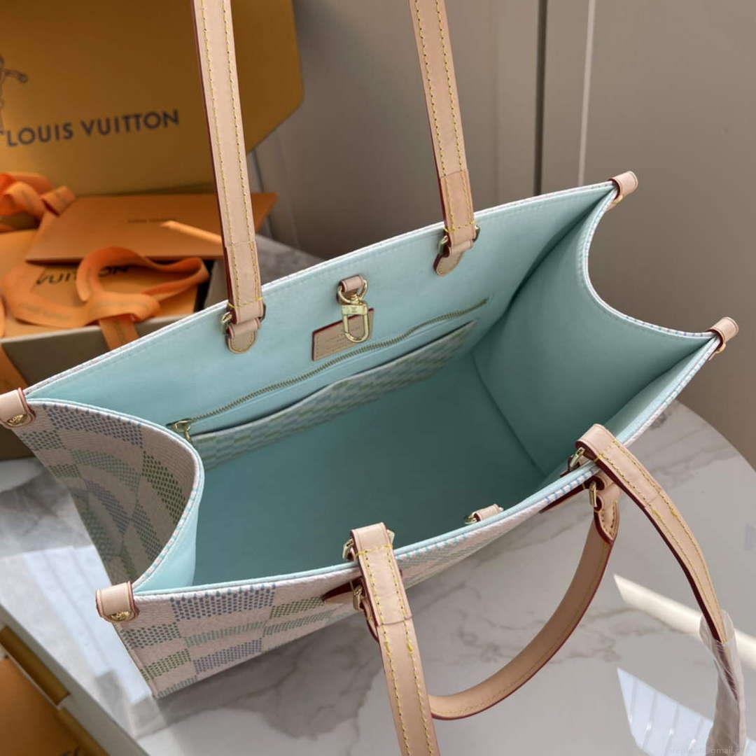 LV N40518 Louis Vuitton OnTheGo MM Tote Bag Pistachio