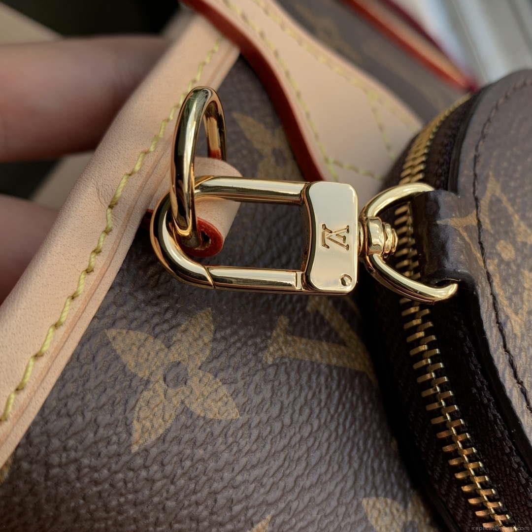 LV M46786 Louis Vuitton M46705 Neverfull BB Handbag Rose Peony