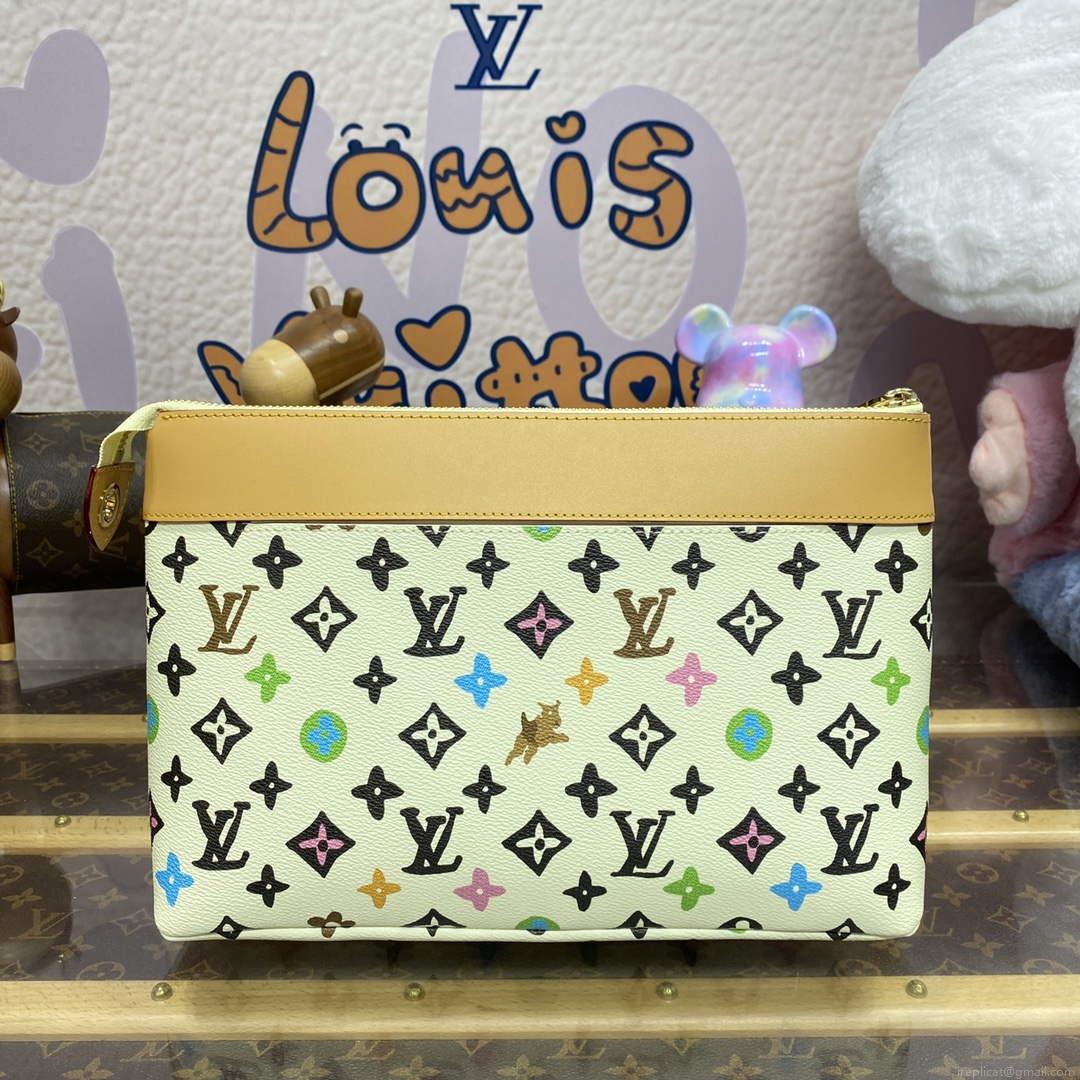 LV M83568 Louis Vuitton Pochette Voyage Souple Vanilla