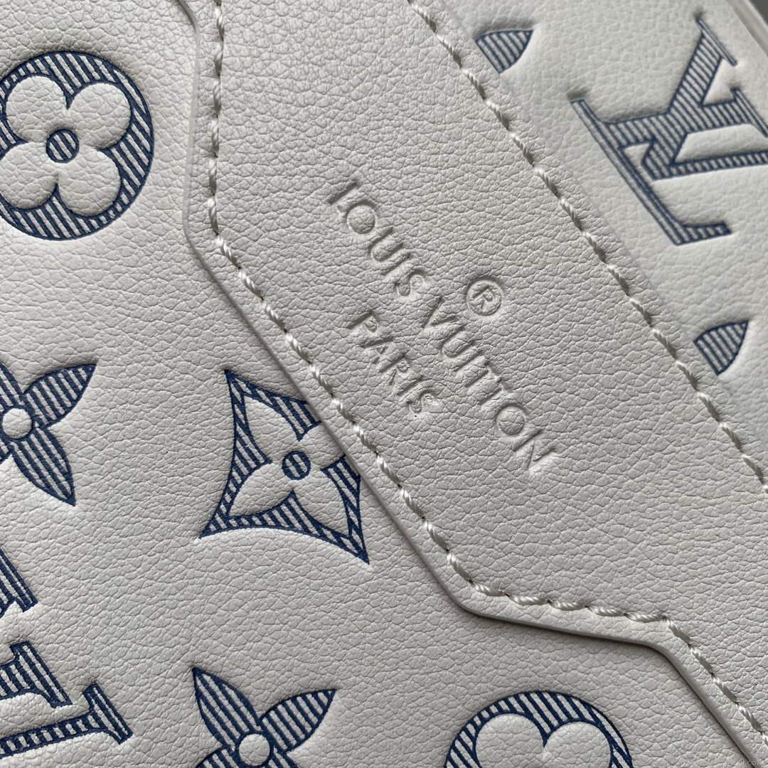 LV M24754 Louis Vuitton Trio Messenger Bag White/Navy Blue