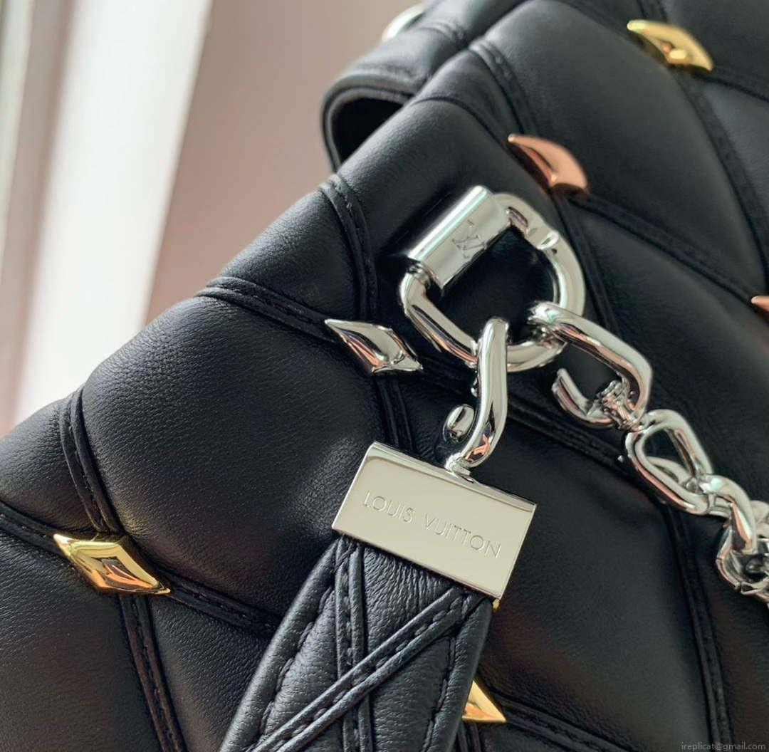 LV M24151 Louis Vuitton GO-14 MM Handbag Black