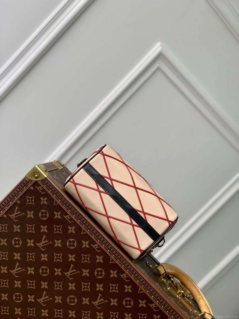 LV M24261 Louis Vuitton Speedy Bandoulière 20 Handbag Beige/Red
