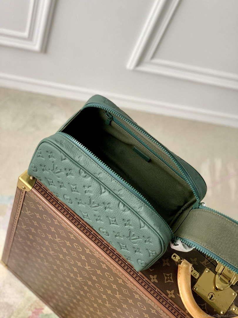 LV M24442 Louis Vuitton Dopp Kit Bag Forest Green