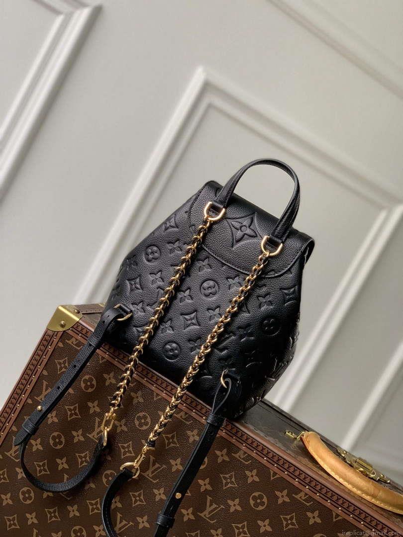 LV M47072 Louis Vuitton Playful Backup Backpack Bag Black