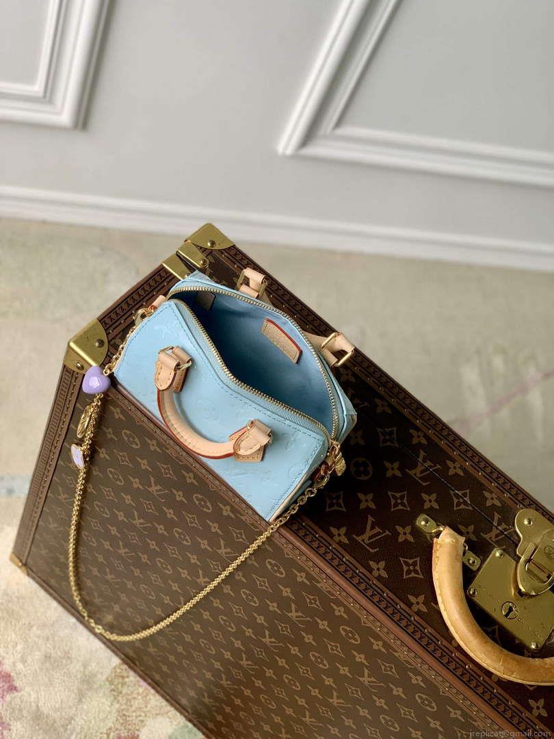 LV M83000 Louis Vuitton Nano Speedy Bag Sky Blue