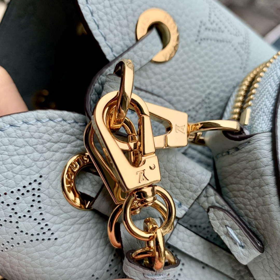 LV M57070 Louis Vuitton Bella Bucket Bag Mahina leather Sky blue