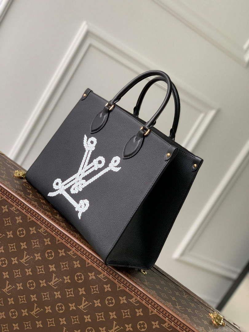 LV M24834 Louis Vuitton OnTheGo MM Bag Black