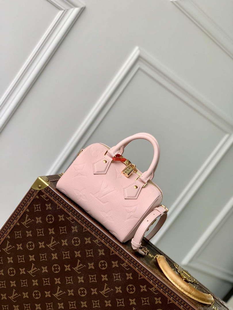 LV M47136 Louis Vuitton Speedy Bandoulière 20 Handbag Opal Pink