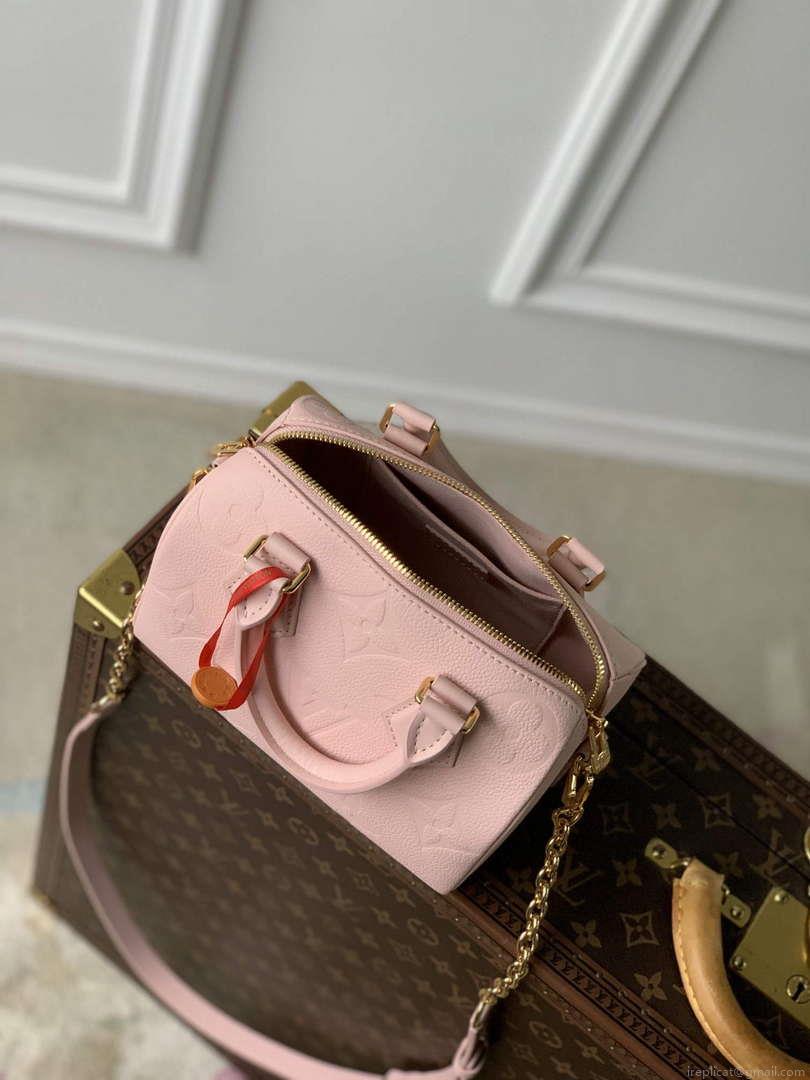 LV M47136 Louis Vuitton Speedy Bandoulière 20 Handbag Opal Pink