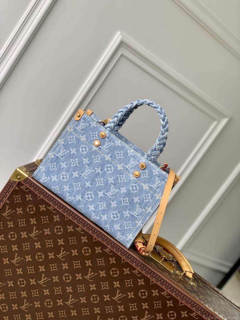 LV M24897 Louis Vuitton Let Go PM Bag Sky Blue Monogram denim