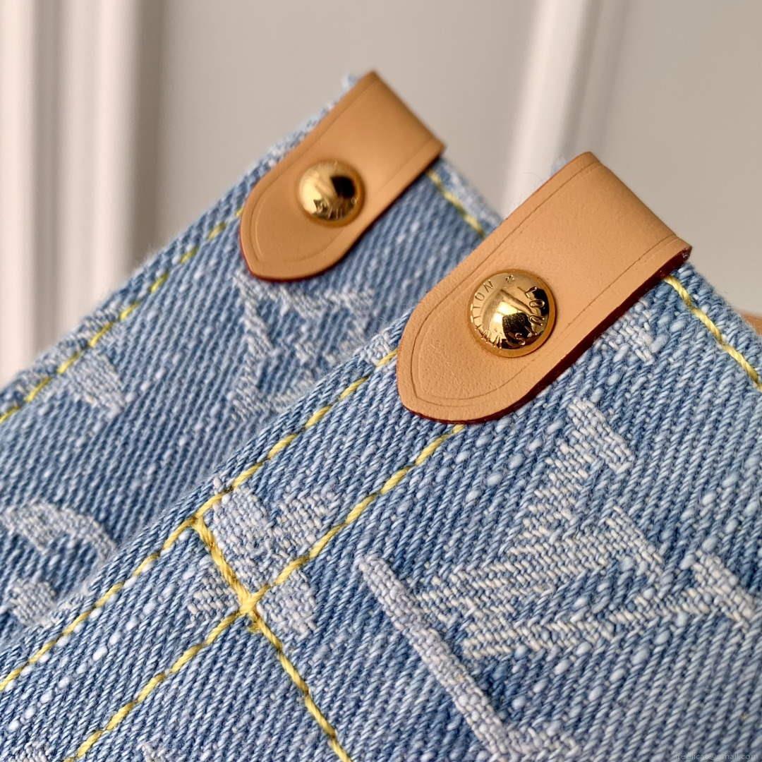 LV M24897 Louis Vuitton Let Go PM Bag Sky Blue Monogram denim