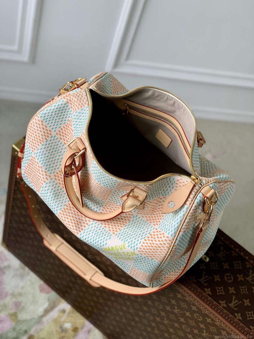 LV N40689 Louis Vuitton Speedy 40 Bandoulière Bag White