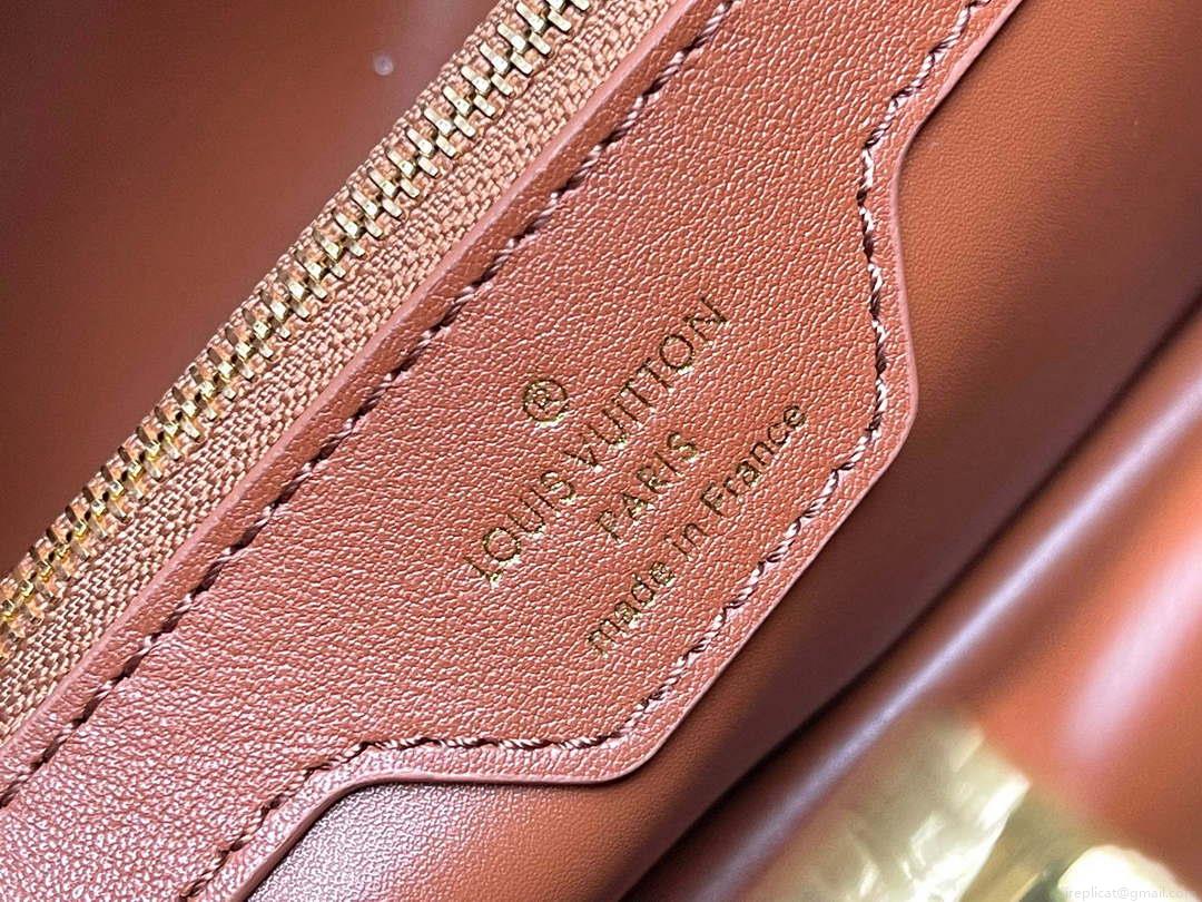 LV M22173 Louis Vuitton Capucines BB Handbag Straw Leather Beige Tan