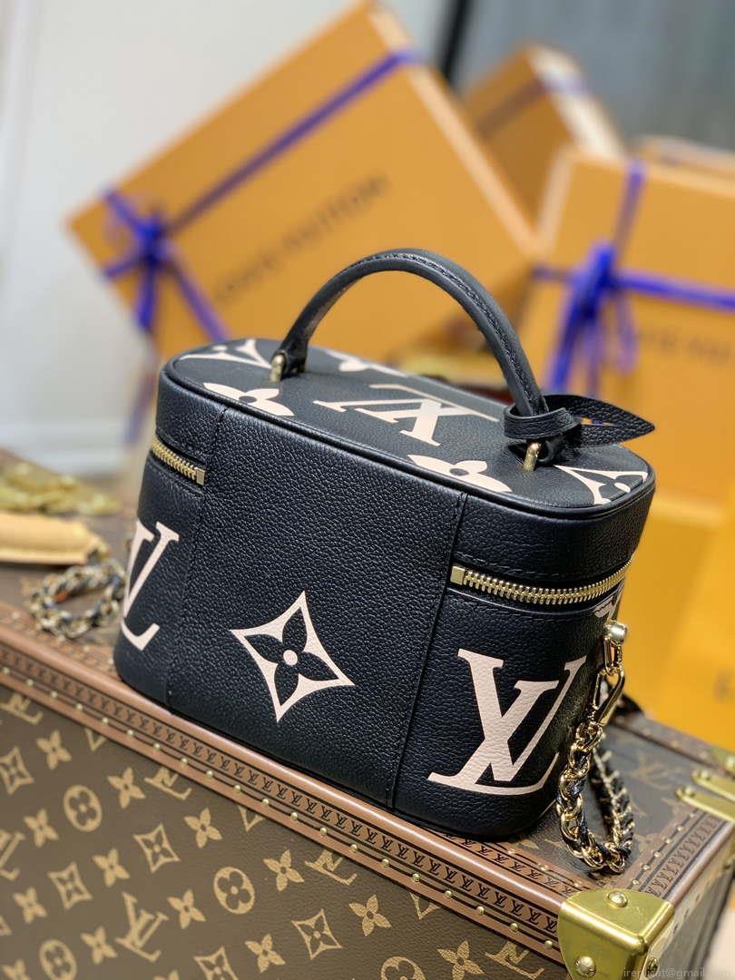 Louis Vuitton LV M45780 Nice Mini Vanity Case Monogram canvas Black Cream