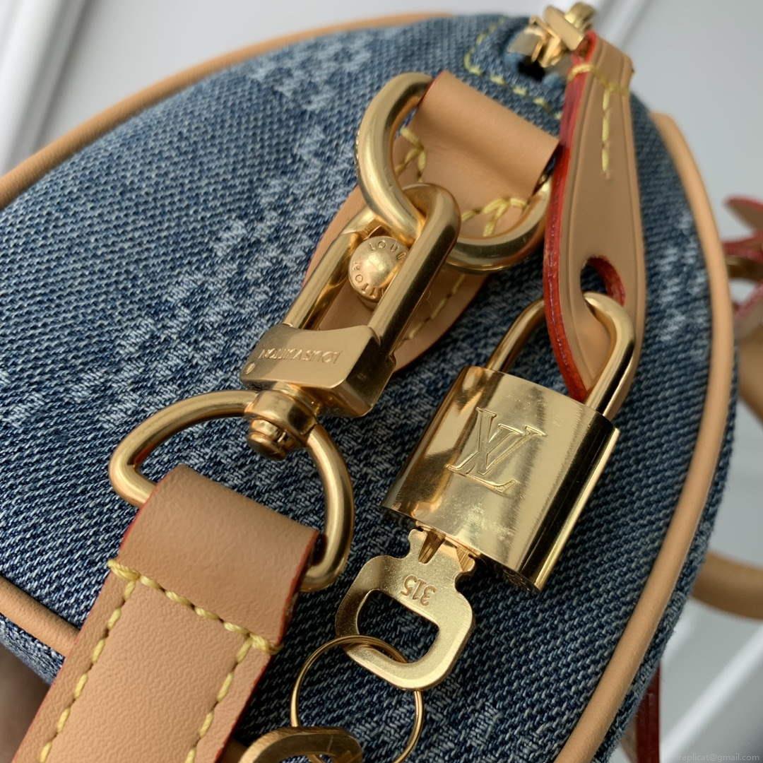 LV N40682 Louis Vuitton Speedy Bandoulière 18 Bag Blue