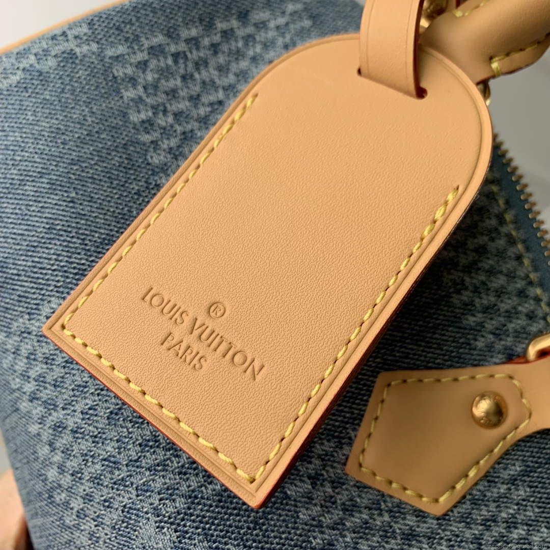 LV N40682 Louis Vuitton Speedy Bandoulière 18 Bag Blue