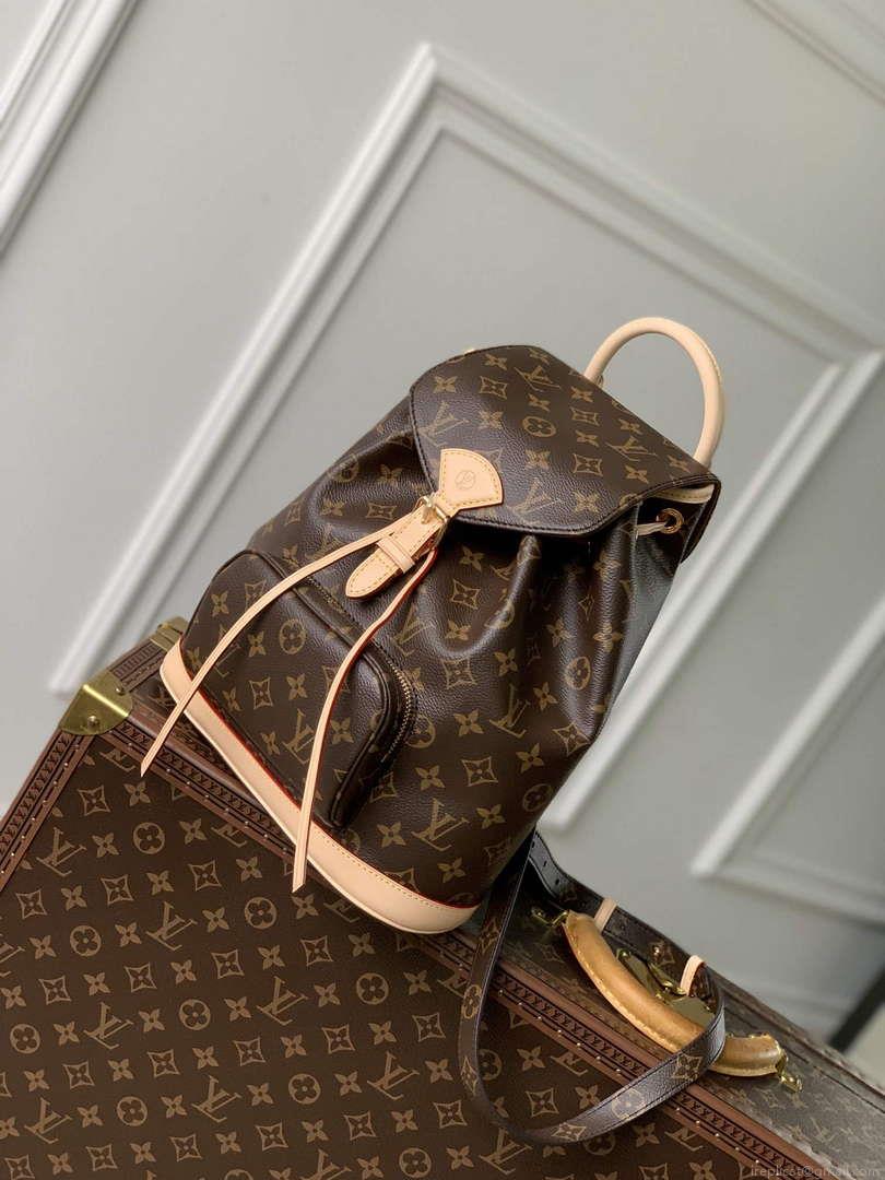 LV M11199 Louis Vuitton Montsouris Mini Backpack Monogram Coated canvas