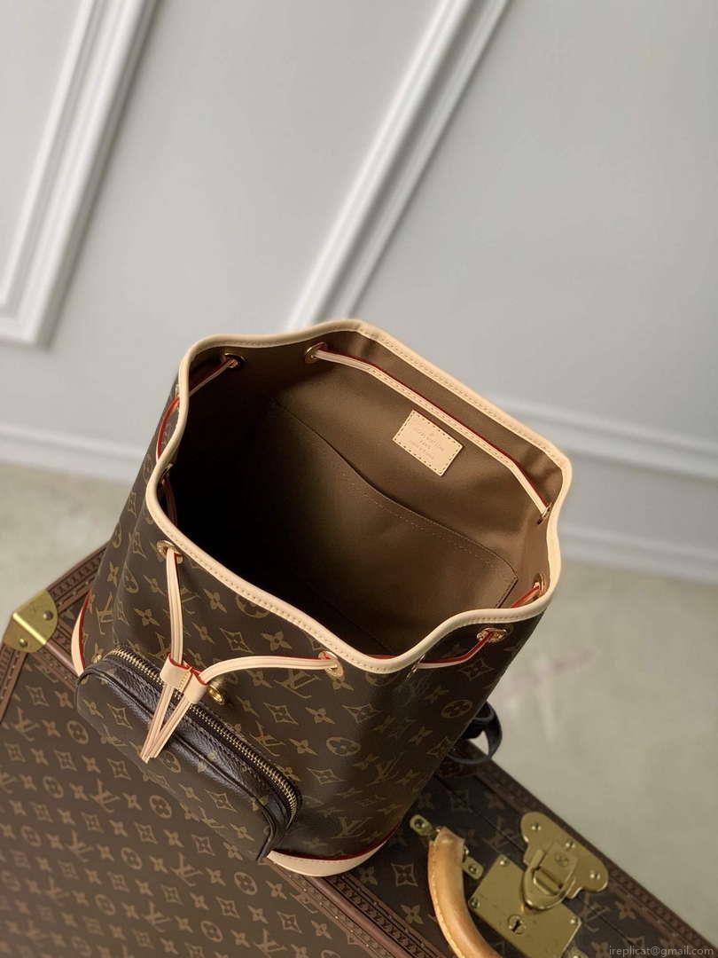 LV M11199 Louis Vuitton Montsouris Mini Backpack Monogram Coated canvas
