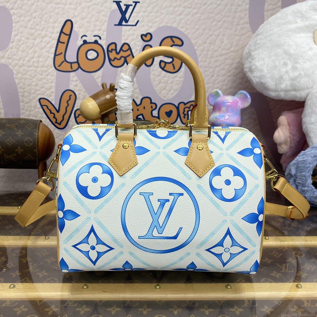 LV M11264 Louis Vuitton Speedy Bandoulière 25 Bag Lagoon Blue