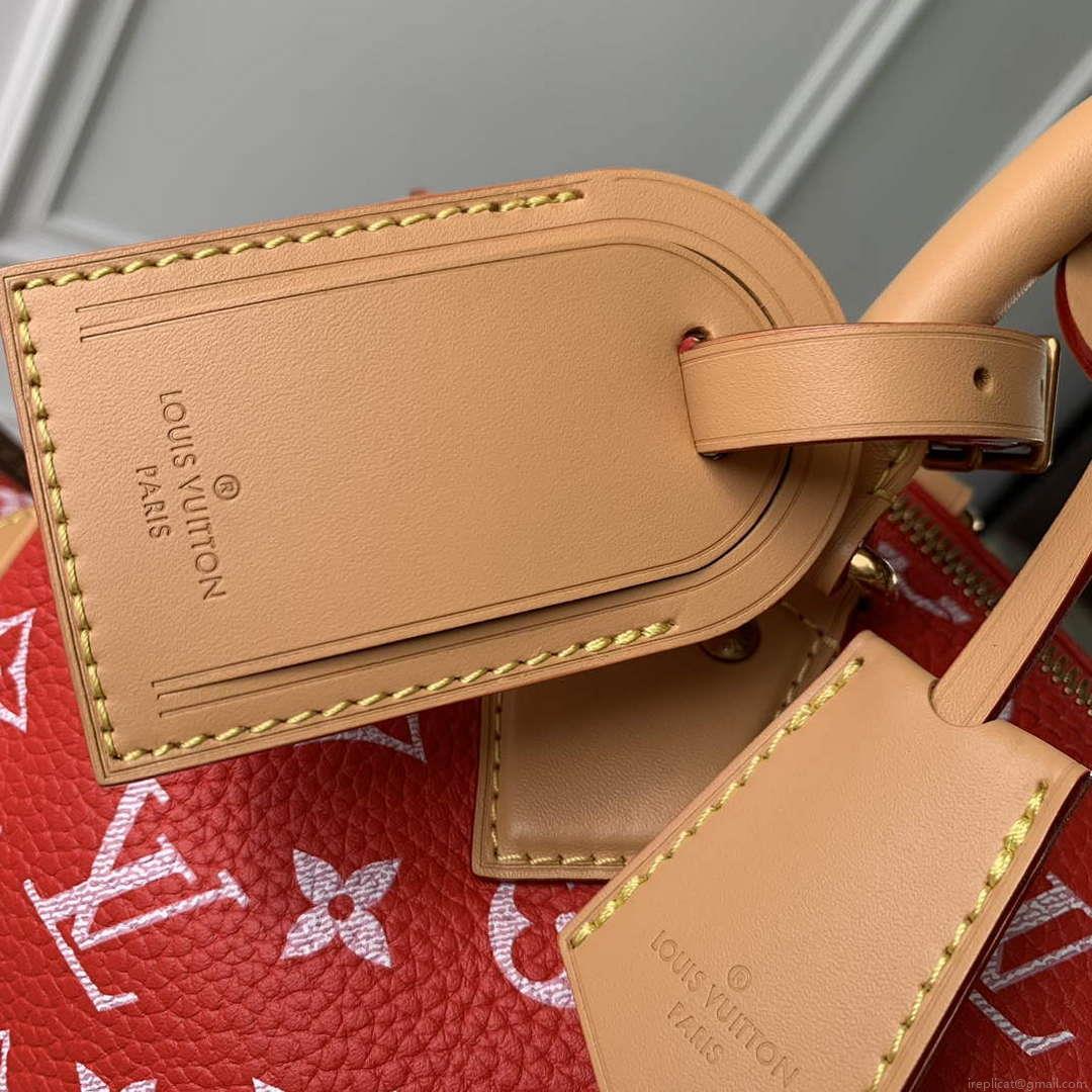 LV M24425 Louis Vuitton Speedy P9 Bandoulière 25 Bag Monogram Leather Red
