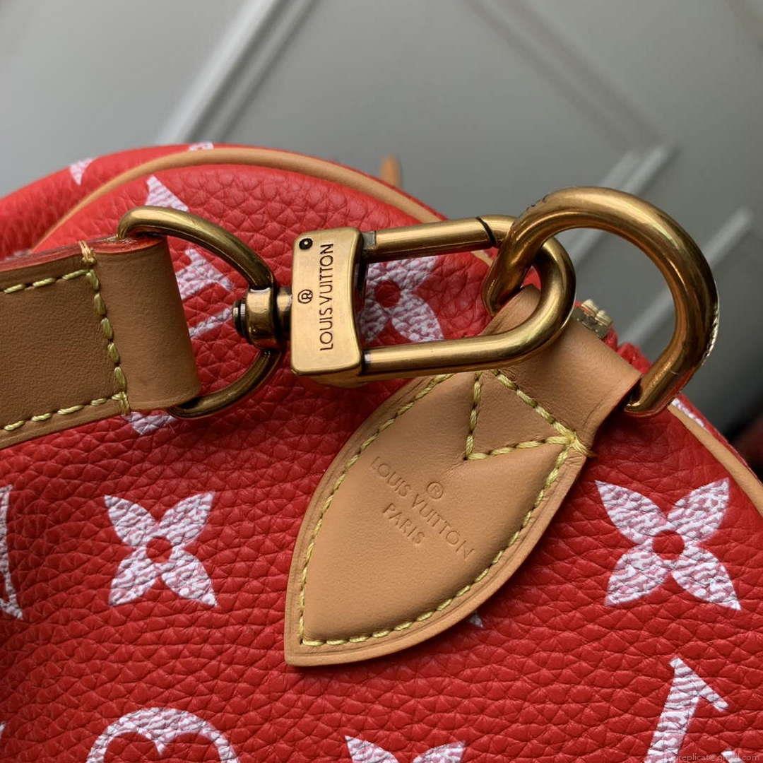 LV M24420 Louis Vuitton Speedy P9 Bandoulière 40 Bag Monogram Leather Red