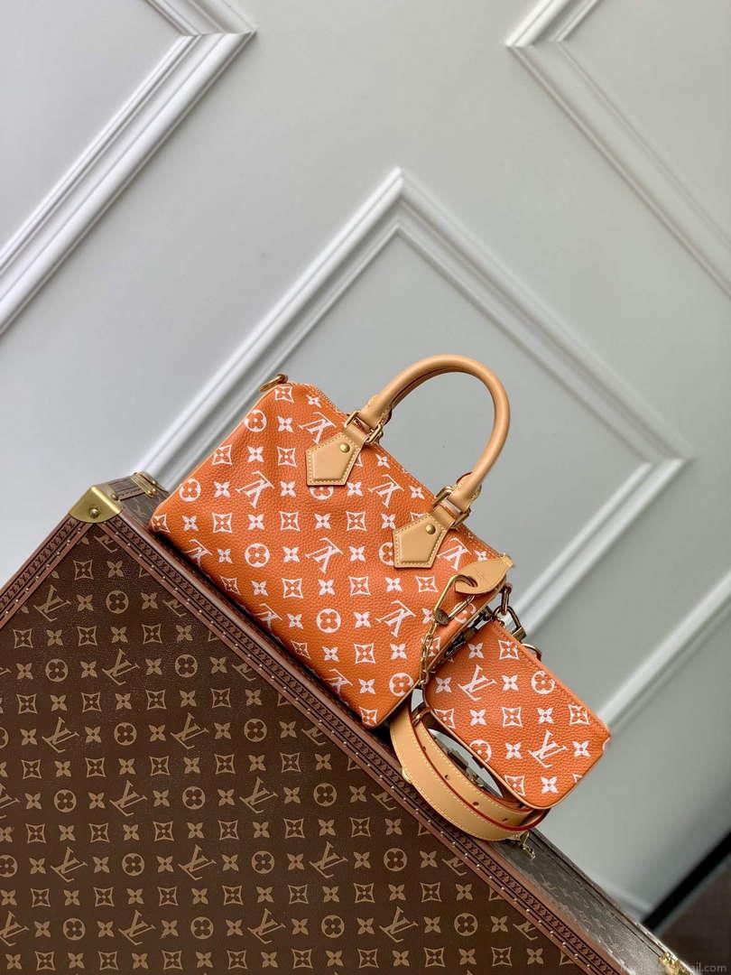 LV M24423 Louis Vuitton Speedy P9 Bandoulière 25 Bag Monogram Leather Orange