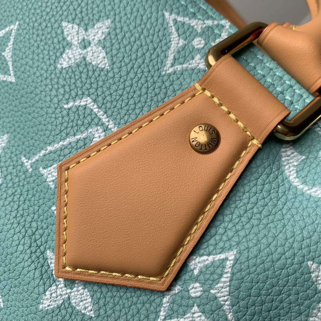 LV M24417 Louis Vuitton Speedy P9 Bandoulière 40 Bag Monogram Leather Light Blue
