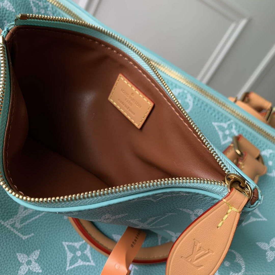LV M24417 Louis Vuitton Speedy P9 Bandoulière 40 Bag Monogram Leather Light Blue