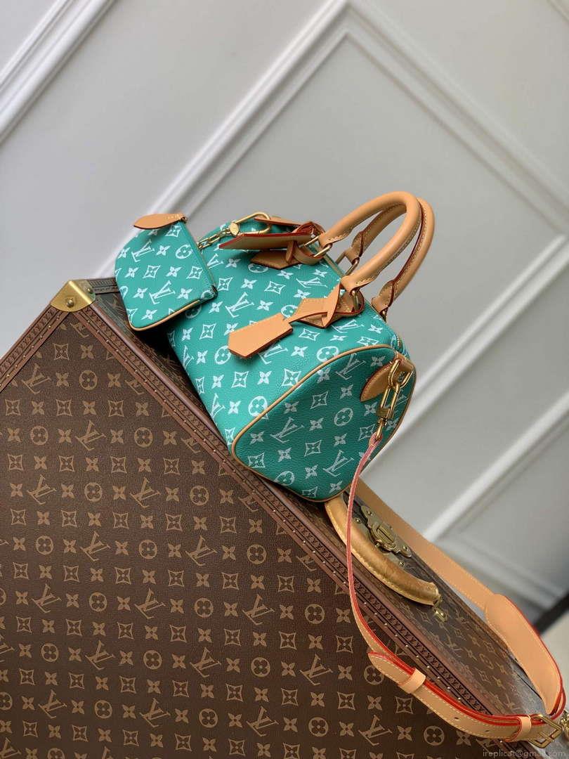 LV M24423 Louis Vuitton Speedy P9 Bandoulière 25 Bag Monogram Leather Light Green