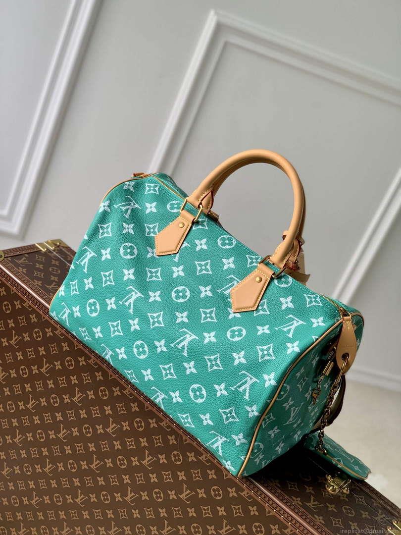 LV M24417 Louis Vuitton Speedy P9 Bandoulière 40 Bag Monogram Leather Light Green