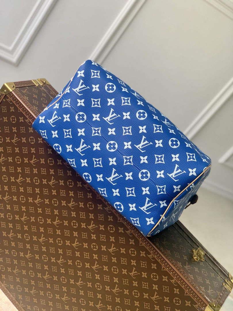 LV M24418 Louis Vuitton Speedy P9 Bandoulière 40 Bag Monogram Leather Blue