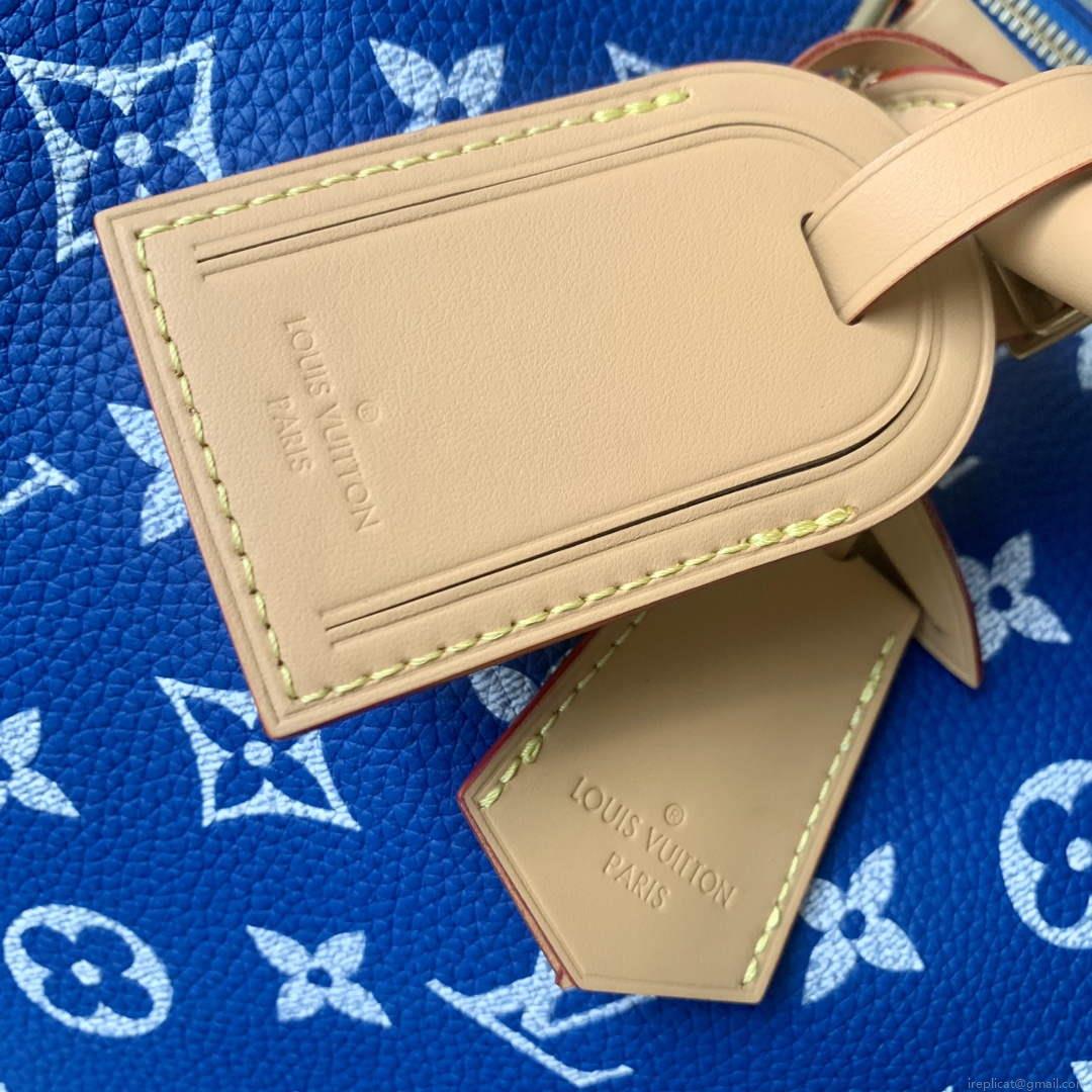 LV M24418 Louis Vuitton Speedy P9 Bandoulière 40 Bag Monogram Leather Blue