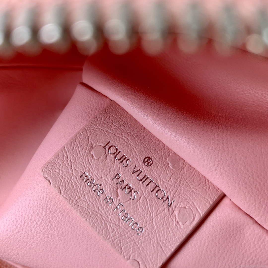 LV M25445 Louis Vuitton Slim Trunk Bag Ostrich Pattern Pink