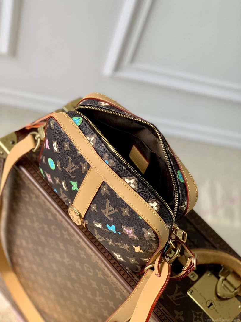 LV M24820 Louis Vuitton Envelope Messenger Cross-body Bag Chocolate