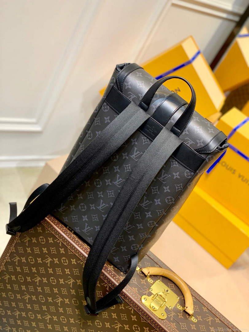 LV M45913 Louis Vuitton Saumur Backpack Black