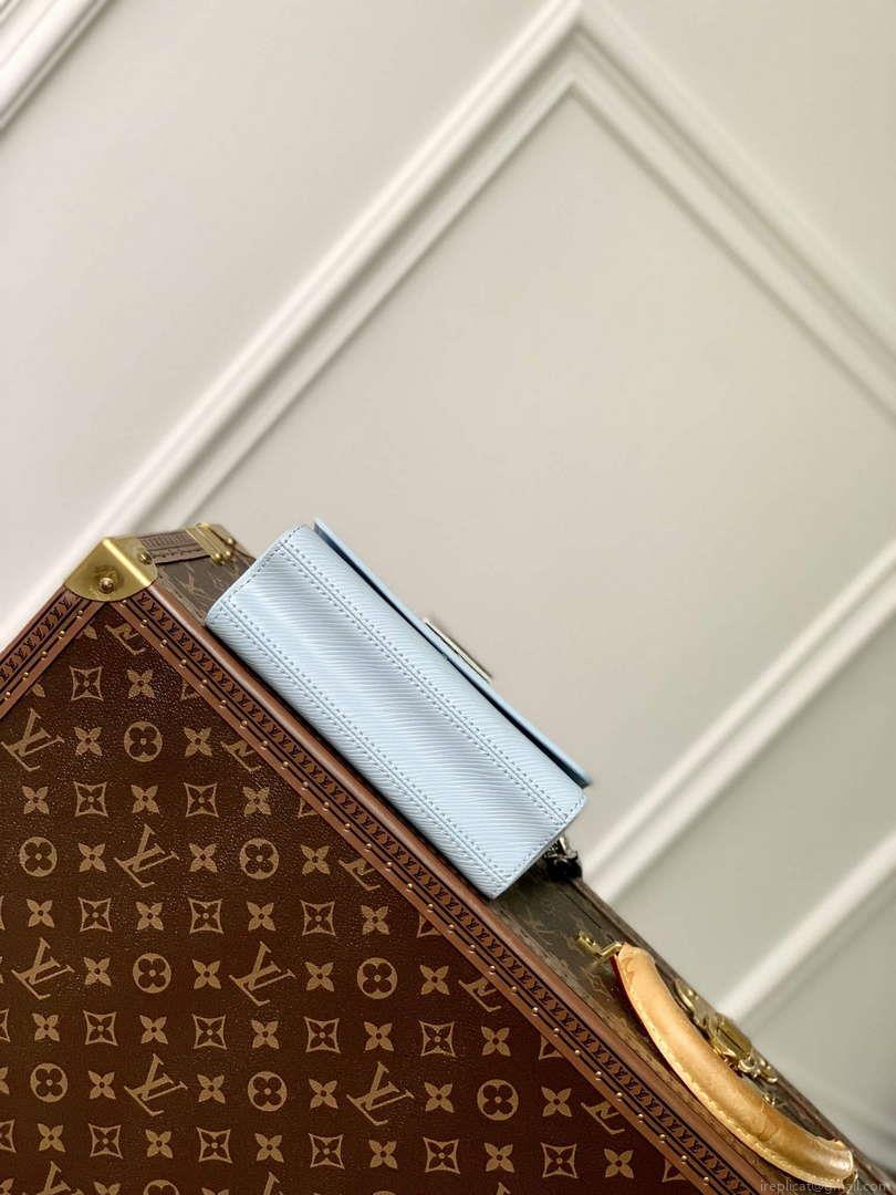 LV M83478 Louis Vuitton Twist West Pochette Epi leather Bag Ice Blue