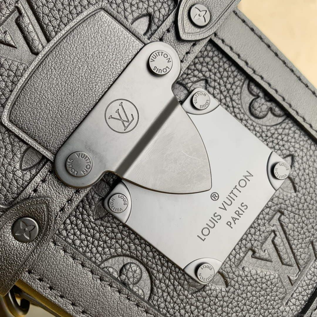 LV M82077 Louis Vuitton Vertical Trunk Wearable Wallet black embossed