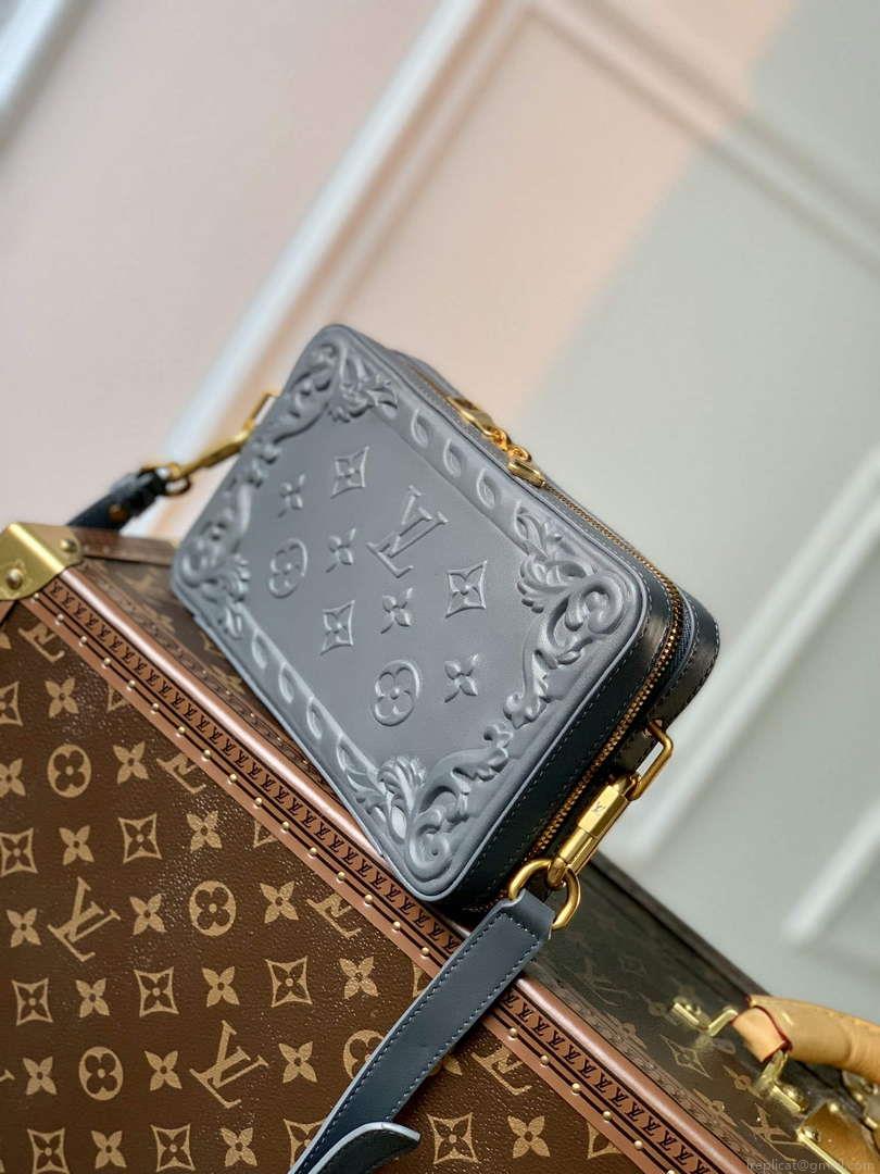 LV M82035 Louis Vuitton Soft Trunk Wearable Wallet Dark Shadow Grey