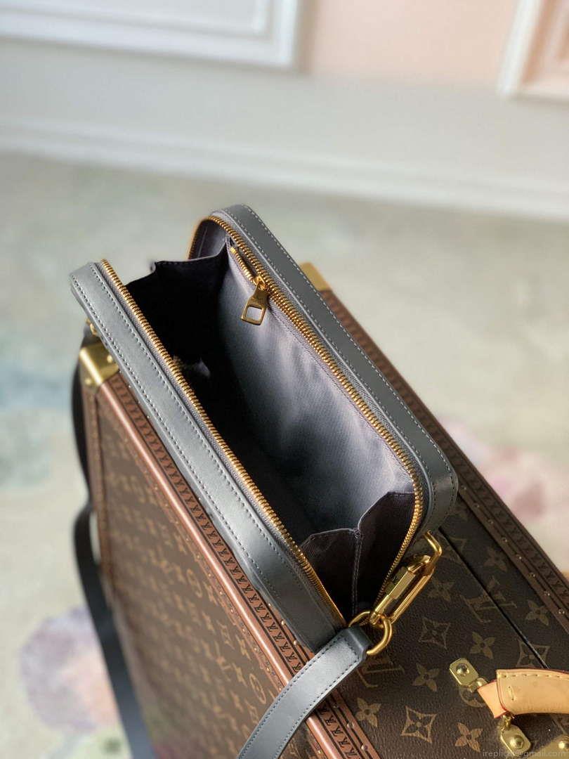 LV M82035 Louis Vuitton Soft Trunk Wearable Wallet Dark Shadow Grey