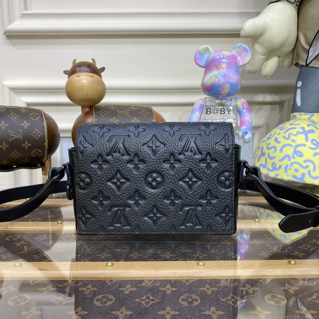 LV M81746 Louis Vuitton Steamer Wearable Wallet Black leather