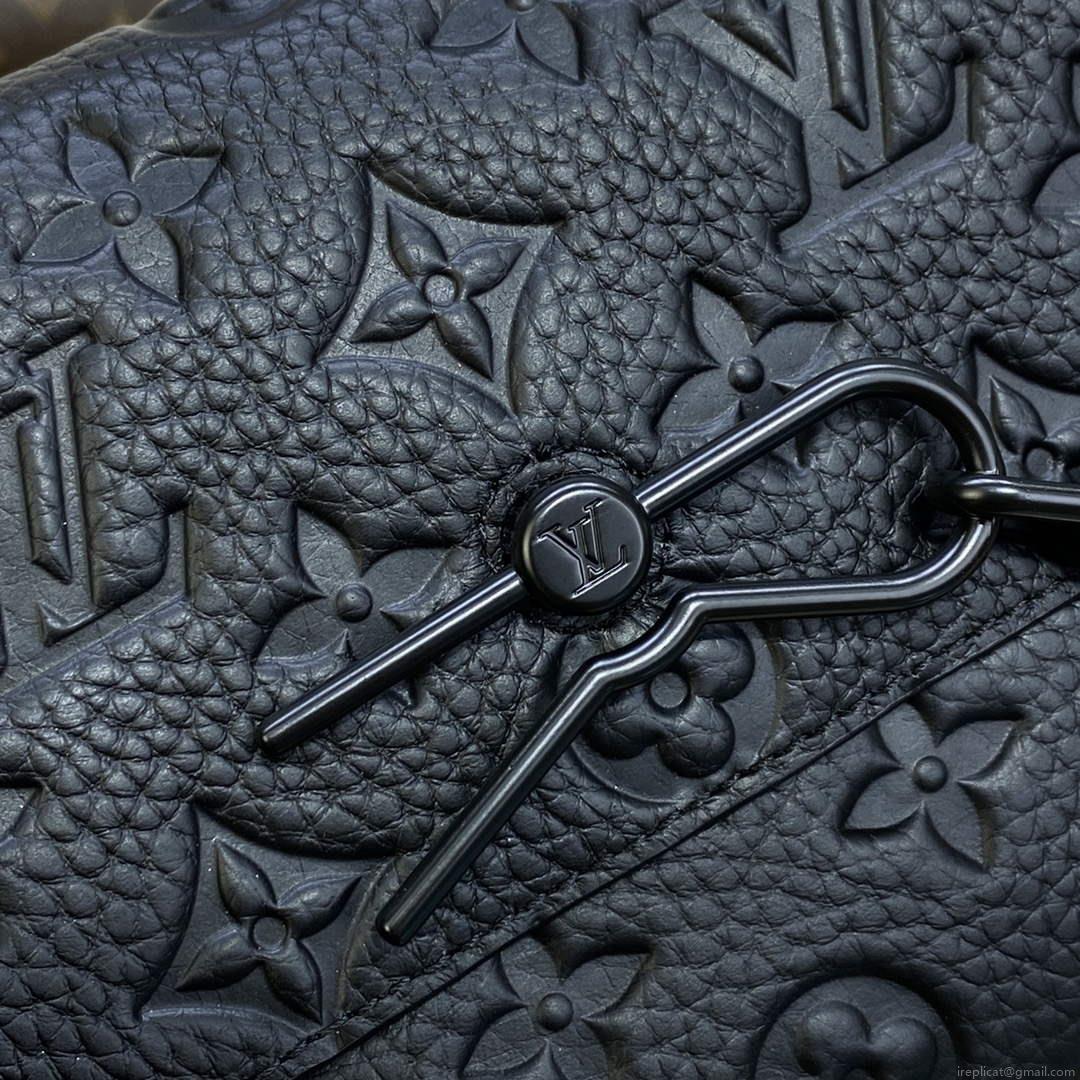 LV M81746 Louis Vuitton Steamer Wearable Wallet Black leather