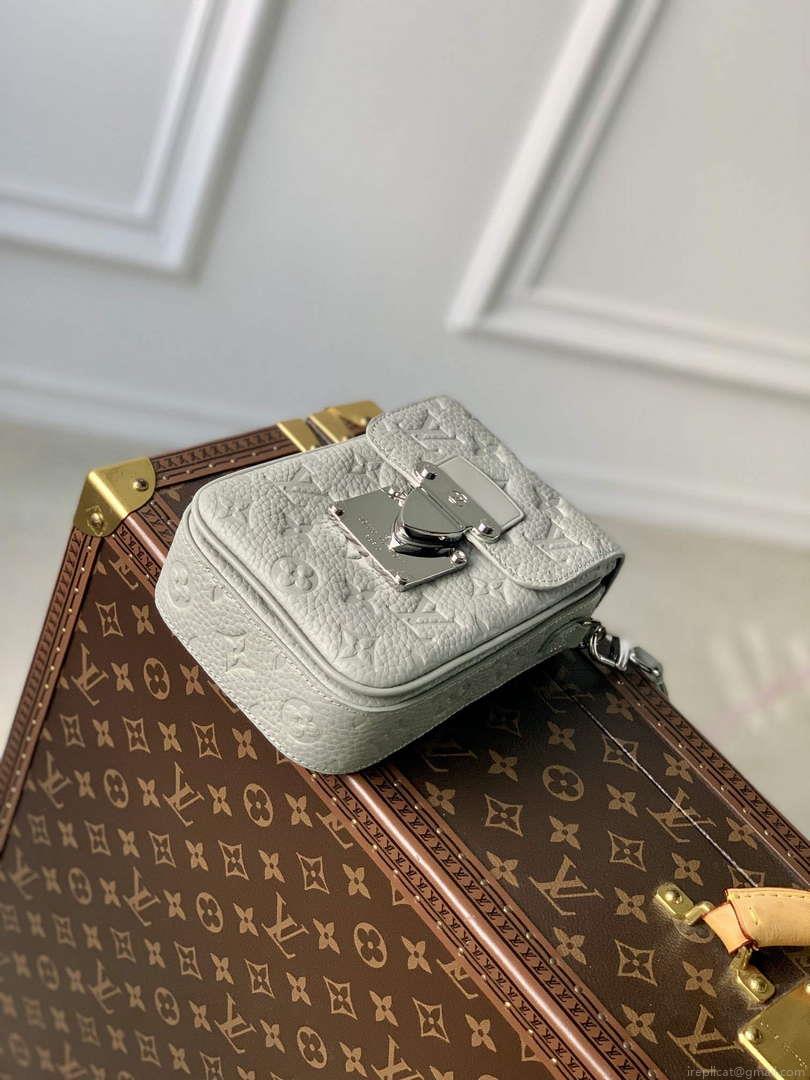LV M82568 Louis Vuitton S-Lock Vertical Wearable Wallet Mineral Gray
