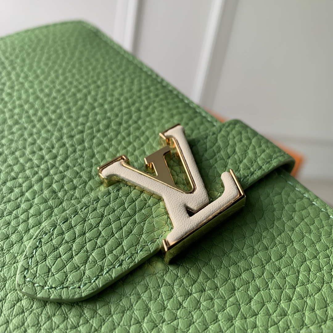 LV M82512 Louis Vuitton LV Vertical Wallet Vert Noto Green