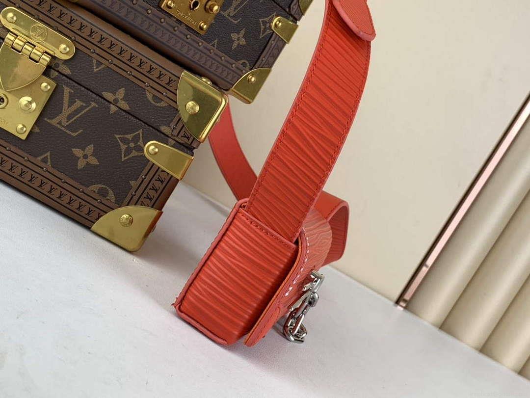 LV M23837 Louis Vuitton Micro Steamer Wallet Vermillion Red
