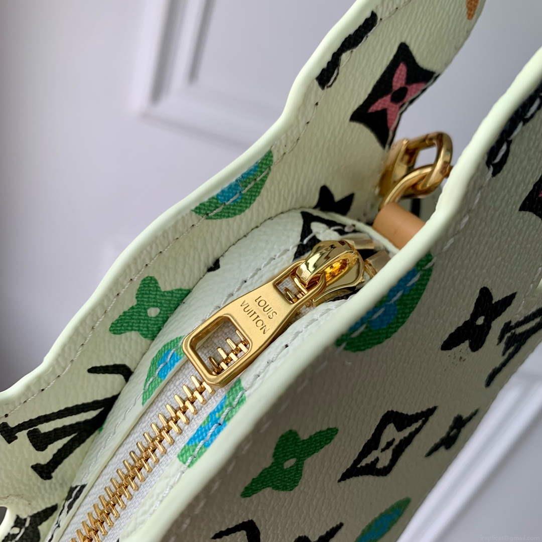 LV M83342 Louis Vuitton Playful Dog On Strap Wearable Wallet White