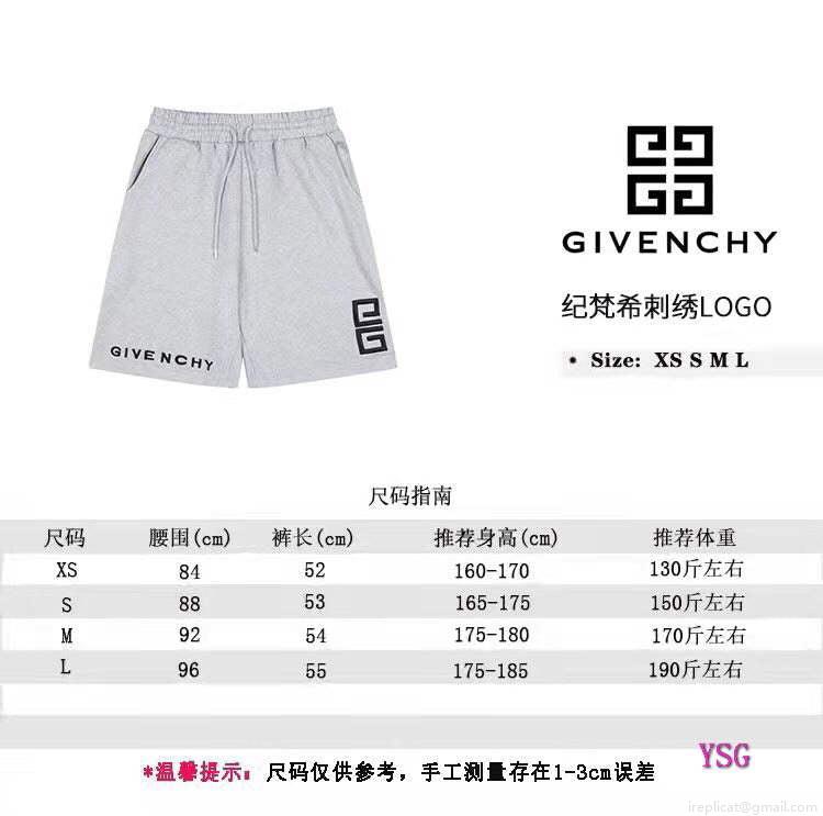 Givenchy Women Men Shorts Givenchy Designer Clothing 779501
