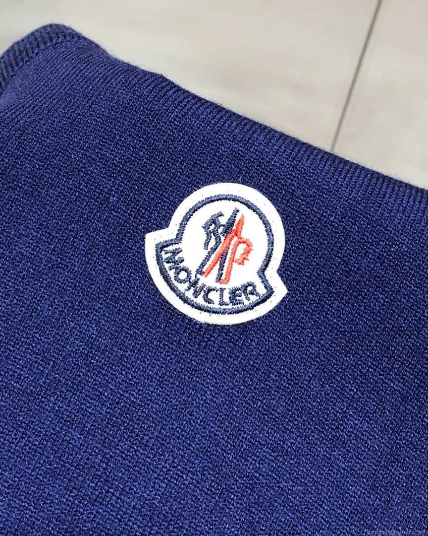 Moncler Men’s H10919C00021 Designer Logo Wool Blend Cardigans Sweater M70012