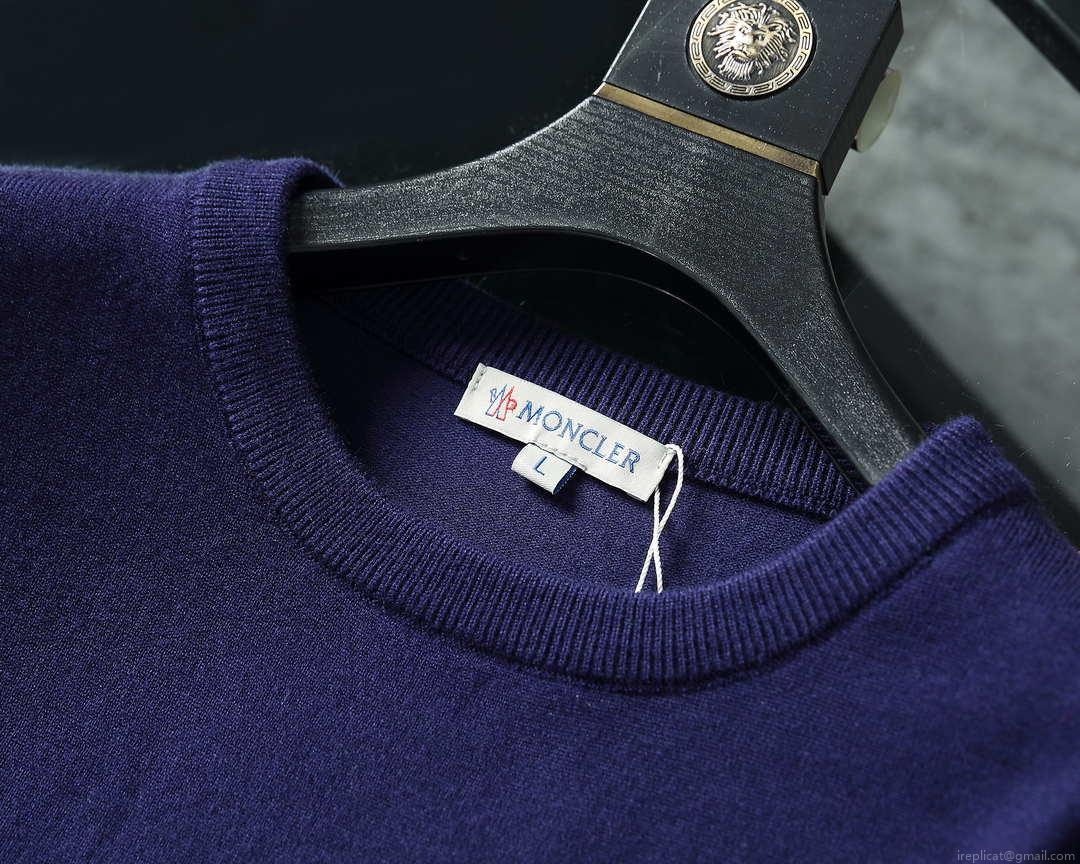 Moncler Men’s H10919C00021 Designer Logo Wool Blend Cardigans Sweater M70015